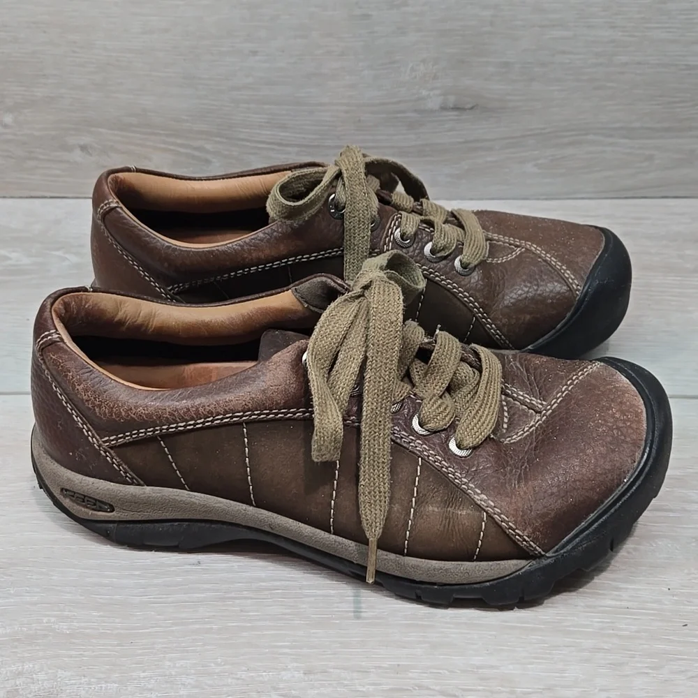 Keen Men's Brown Casual Leather Lace-Up Shoes Sneakers Sz 7